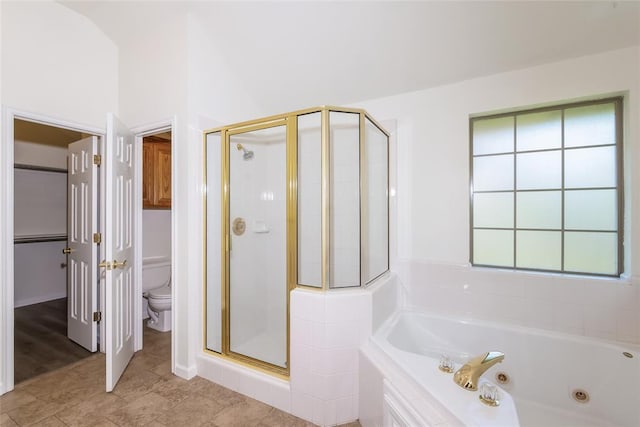 1417 Mayer Dr, Yukon, OK 73099 - full bathroom featuring healthy amount of natural light, a stall shower, and a tub with jets
