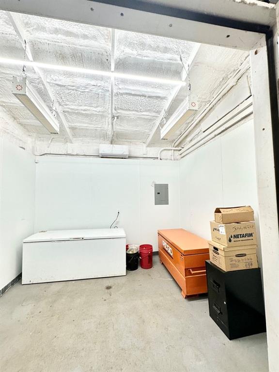 interior space featuring fridge