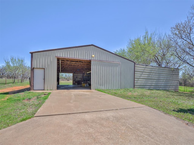 27704 S County Line Ave, Blanchard, OK 73010 - view of pole building featuring a yard