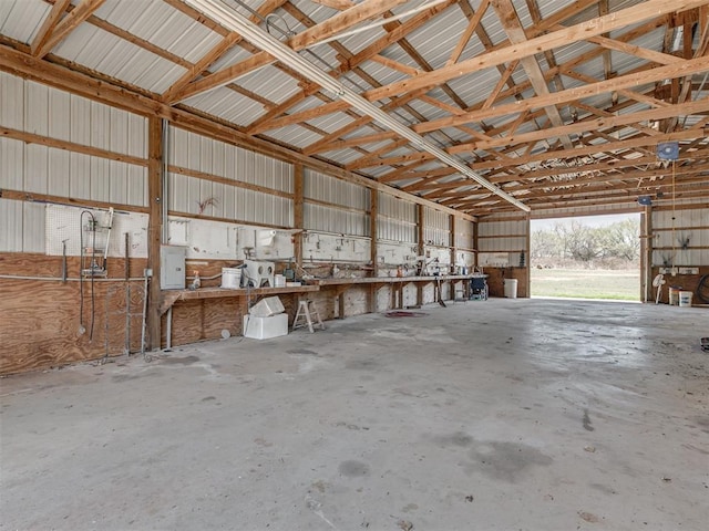 27704 S County Line Ave, Blanchard, OK 73010 - garage with electric panel and metal wall