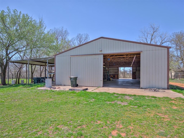 27704 S County Line Ave, Blanchard, OK 73010 - view of pole building with a yard