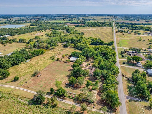 27704 S County Line Ave, Blanchard, OK 73010 - birds eye view of property featuring a rural view and a water view
