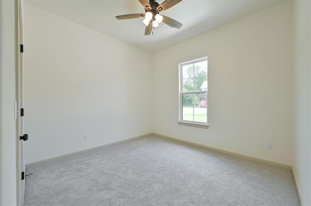 128 E 7th St, Arcadia, OK 73007 - carpeted empty room featuring baseboards and ceiling fan