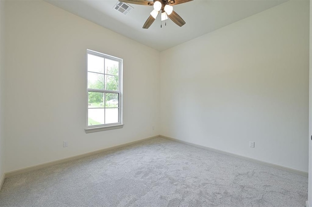 128 E 7th St, Arcadia, OK 73007 - carpeted spare room featuring baseboards and a ceiling fan