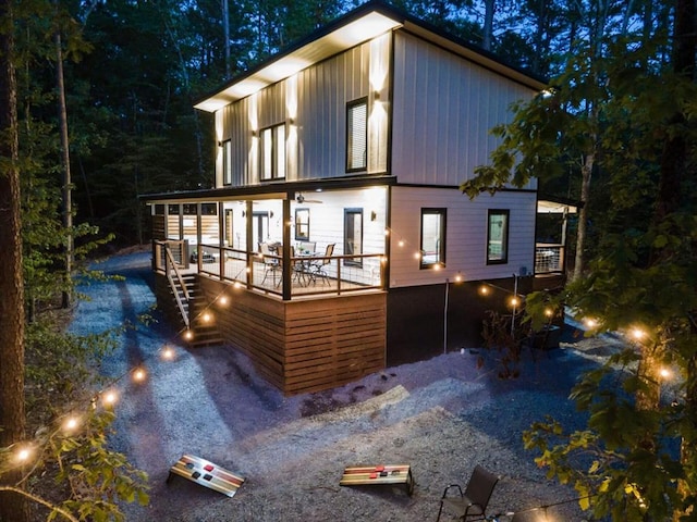 167 Penner Rd, Broken Bow, OK 74728 - view of front facade featuring a wooden deck