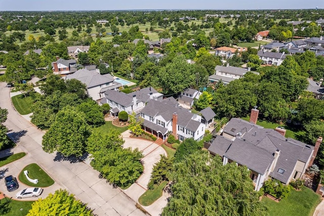 1707 Pennington Way, Nichols Hills, OK 73116 - aerial view of residential area with a tree filled landscape
