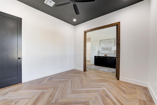 2223 Wintercreek Blvd, Blanchard, OK 73010 - empty room with ceiling fan and recessed lighting