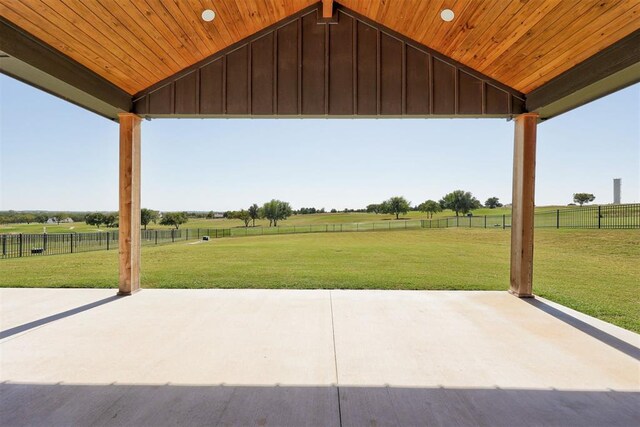 2223 Wintercreek Blvd, Blanchard, OK 73010 - fenced backyard with a patio area and a view of countryside
