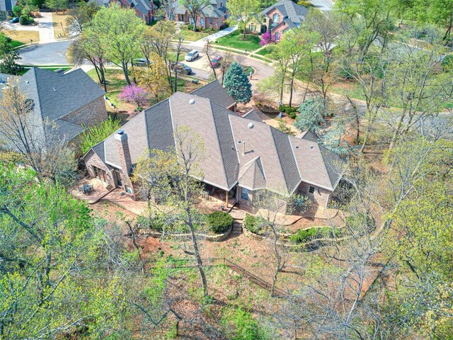 bird's eye view with a residential view