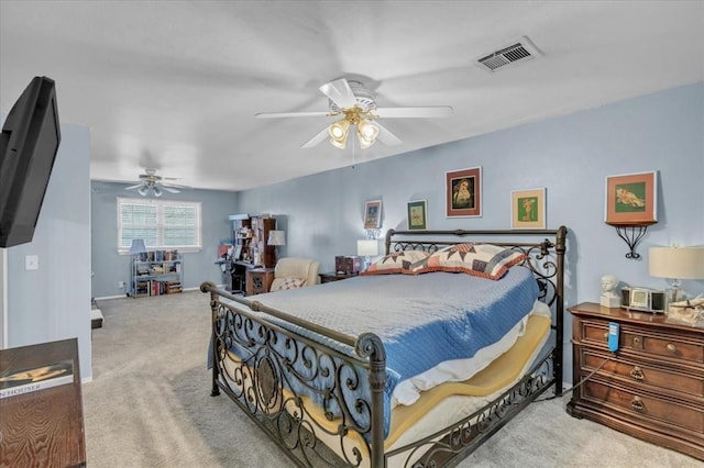6706 N Woodward Dr, Oklahoma City, OK 73116 - bedroom with carpet floors and a ceiling fan