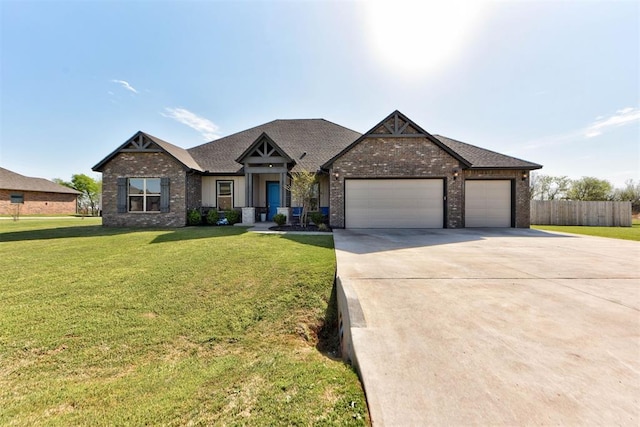 31352 Landrun Ave, Norman, OK 73072 - craftsman-style home with brick siding, an attached garage, and concrete driveway