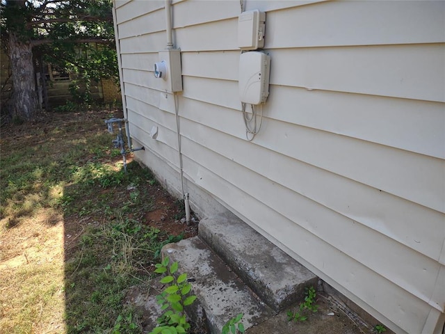411 E 2nd St, Carnegie, OK 73015 - exterior view of electric meter
