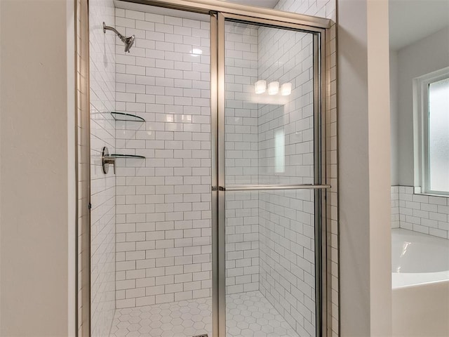 1680 Addington Rd, Newcastle, OK 73065 - full bathroom featuring a stall shower and a garden tub