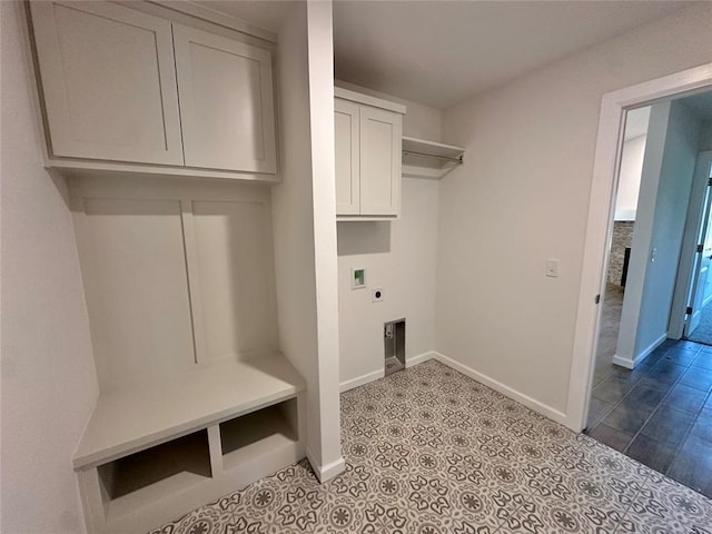 8605 NW 76th St, Oklahoma City, OK 73132 - washroom with hookup for an electric dryer, washer hookup, and baseboards