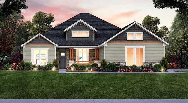 10116 NW 100th St, Yukon, OK 73099 - craftsman inspired home with a front yard and covered porch