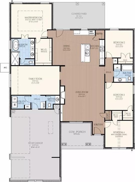 10116 NW 100th St, Yukon, OK 73099 - view of property floor plan