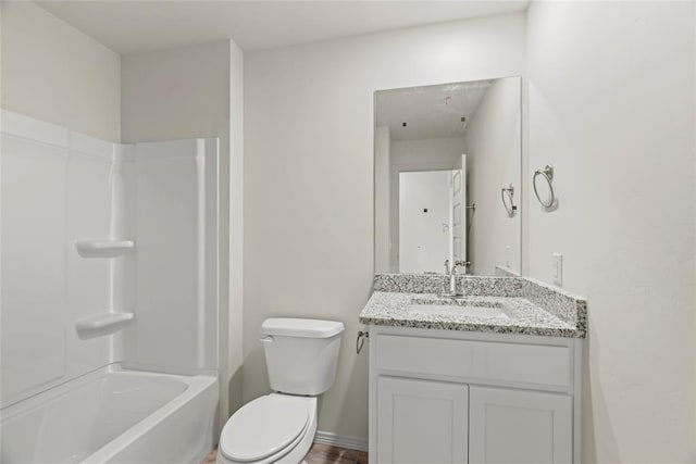 4605 Lincoln Lndg, Harrah, OK 73045 - full bathroom featuring toilet, vanity, and shower / bath combination