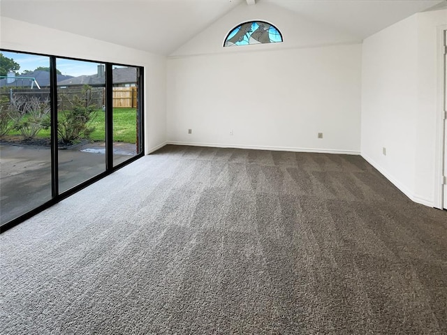 3708 Teresa Dr, Moore, OK 73160 - unfurnished room featuring vaulted ceiling and carpet flooring