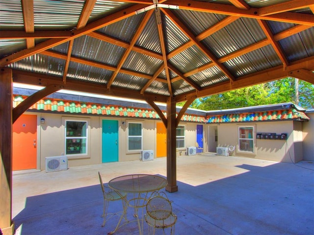 225 NW 24th St, Oklahoma City, OK 73103 - view of patio / terrace with ac unit and a gazebo
