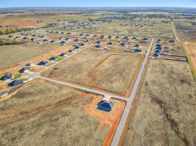 aerial view with a rural view