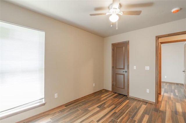 1800 N Nebraska Ave, Oklahoma City, OK 73111 - unfurnished room with a ceiling fan and wood finished floors