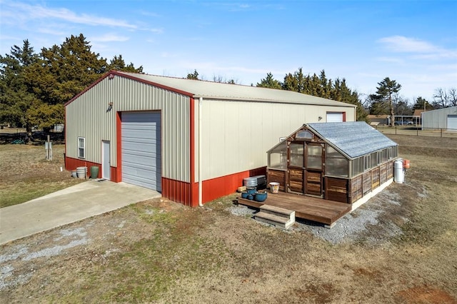 17787 N County Road 3200th Rd, Pauls Valley, OK 73075 - view of outdoor structure featuring concrete driveway and an outdoor structure