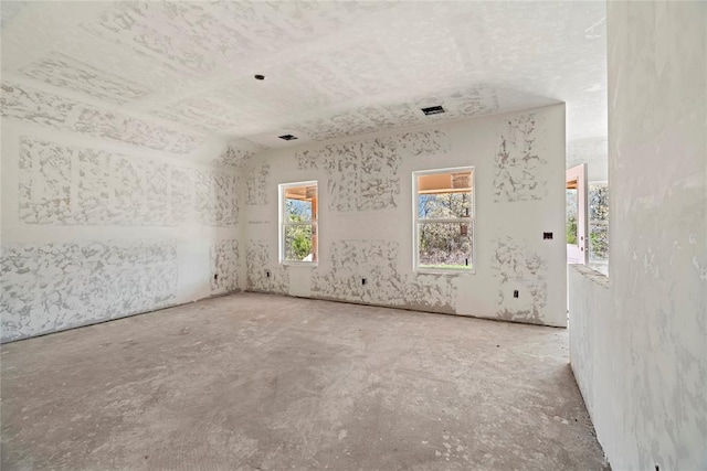 spare room with visible vents