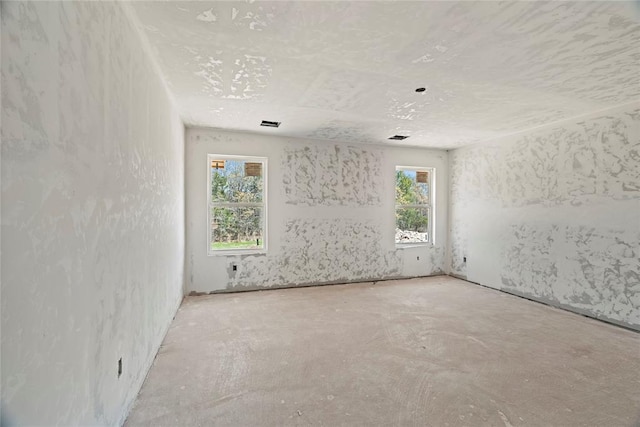 view of spare room