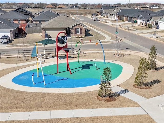community play area featuring a residential view