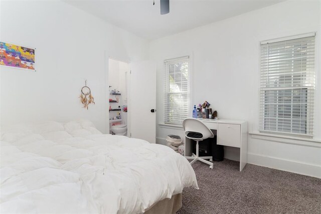 1428 NW 45th St, Oklahoma City, OK 73118 - bedroom with carpet floors and a ceiling fan