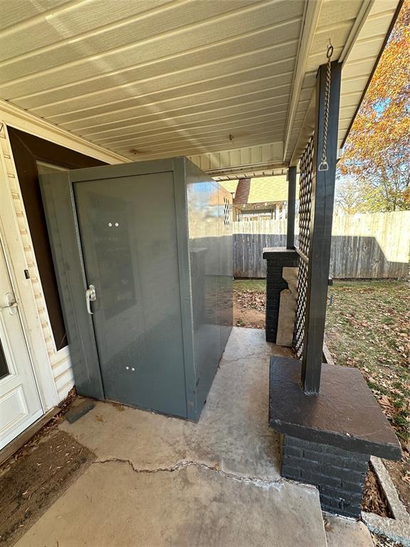view of patio with fence