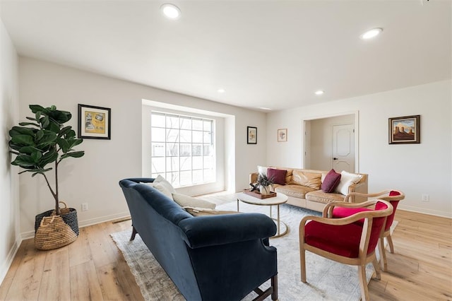2501 NW 121st St, Oklahoma City, OK 73120 - living room featuring light wood-type flooring and recessed lighting