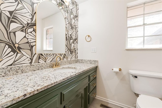 2501 NW 121st St, Oklahoma City, OK 73120 - bathroom with vanity, healthy amount of natural light, and tile patterned floors
