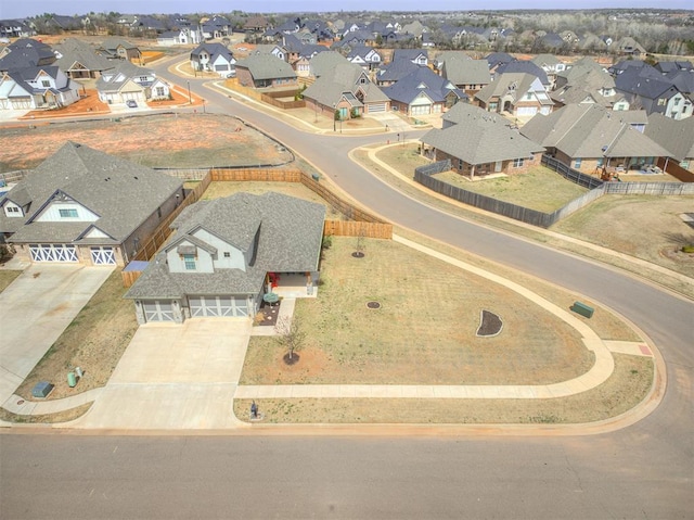 bird's eye view featuring a residential view