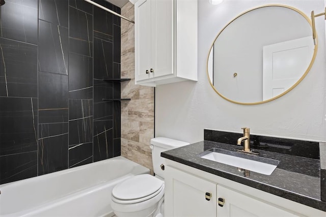 13120 Knight Island Dr, Oklahoma City, OK 73142 - full bath featuring toilet, vanity, and shower / washtub combination