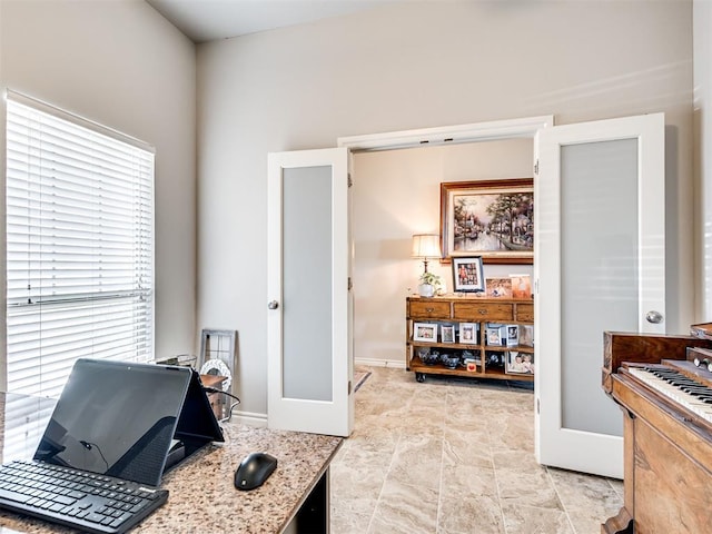 207 Lyla Glen St, Washington, OK 73093 - home office featuring stone finish floors and baseboards