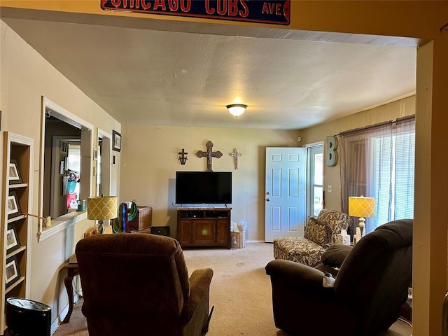 712 1st St, Maysville, OK 73057 - living room featuring carpet