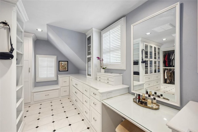 500 NW 41st St, Oklahoma City, OK 73118 - bathroom with recessed lighting, visible vents, and a walk in closet