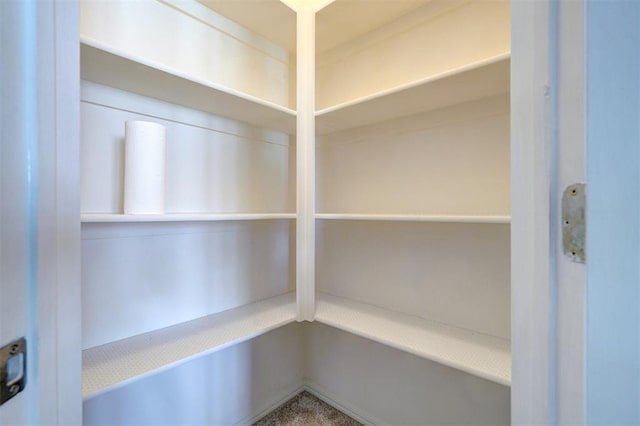 view of storage area