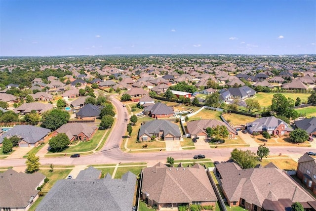 drone / aerial view with a residential view