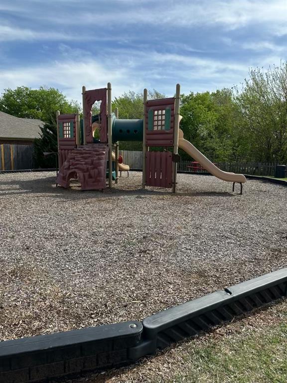 community playground with fence