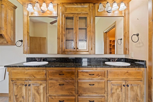 18395 Wild Horse Trl, Norman, OK 73072 - full bathroom with double vanity and a sink