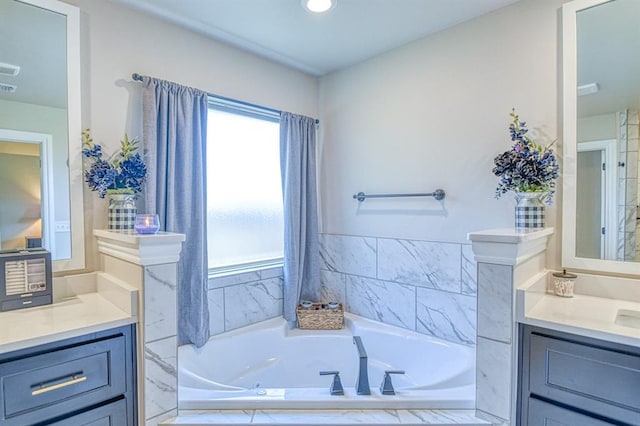 9328 NW 118th St, Yukon, OK 73099 - bathroom featuring vanity and a bath
