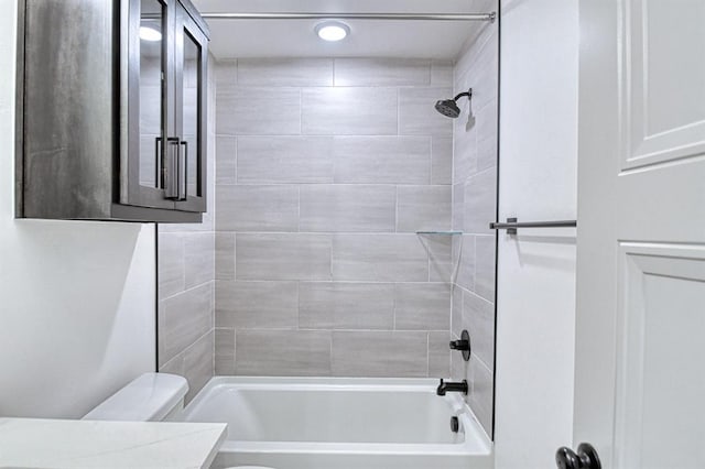 full bathroom with vanity, toilet, and shower / bathing tub combination