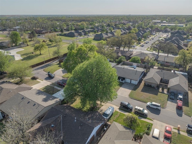 aerial view with a residential view