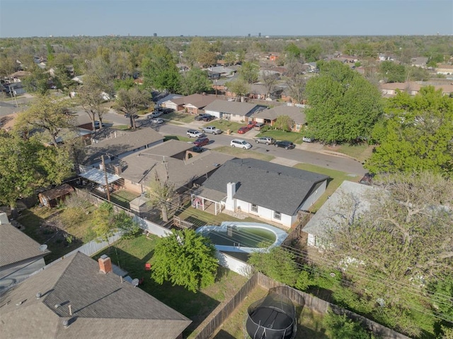 bird's eye view featuring a residential view