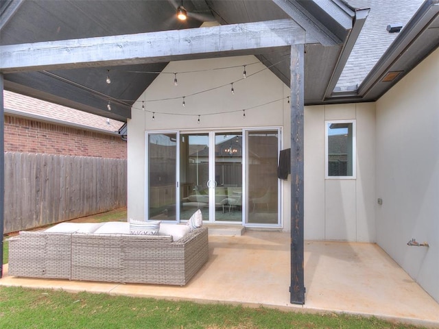 3532 Paso Robles Ter, Edmond, OK 73034 - view of patio / terrace featuring fence and an outdoor hangout area