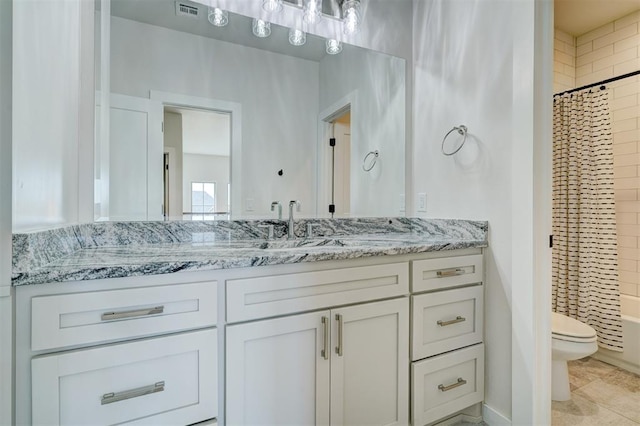 101 Pont Neuf Ct, Edmond, OK 73034 - full bathroom featuring vanity, visible vents, and toilet