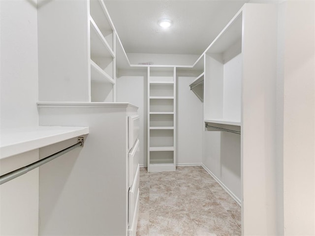 view of walk in closet