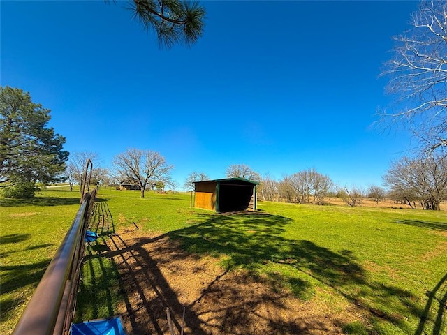 31230 N County Road 3170, Elmore City, OK 73433 - view of yard featuring an outbuilding and a rural view